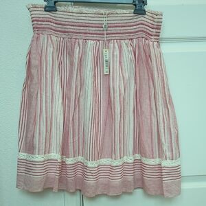 NWT MAX STUDIO Striped Red and White Women's Skirt